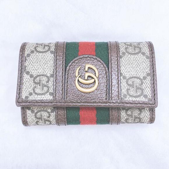Gucci Stripe Canvas Leather Wallet - Picture 2 of 15